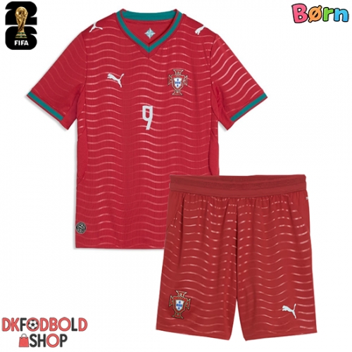 Portugal Goncalo Ramos #9 Hjemmebanesæt Børn VM 2026 Kort ærmer (+ korte bukser)